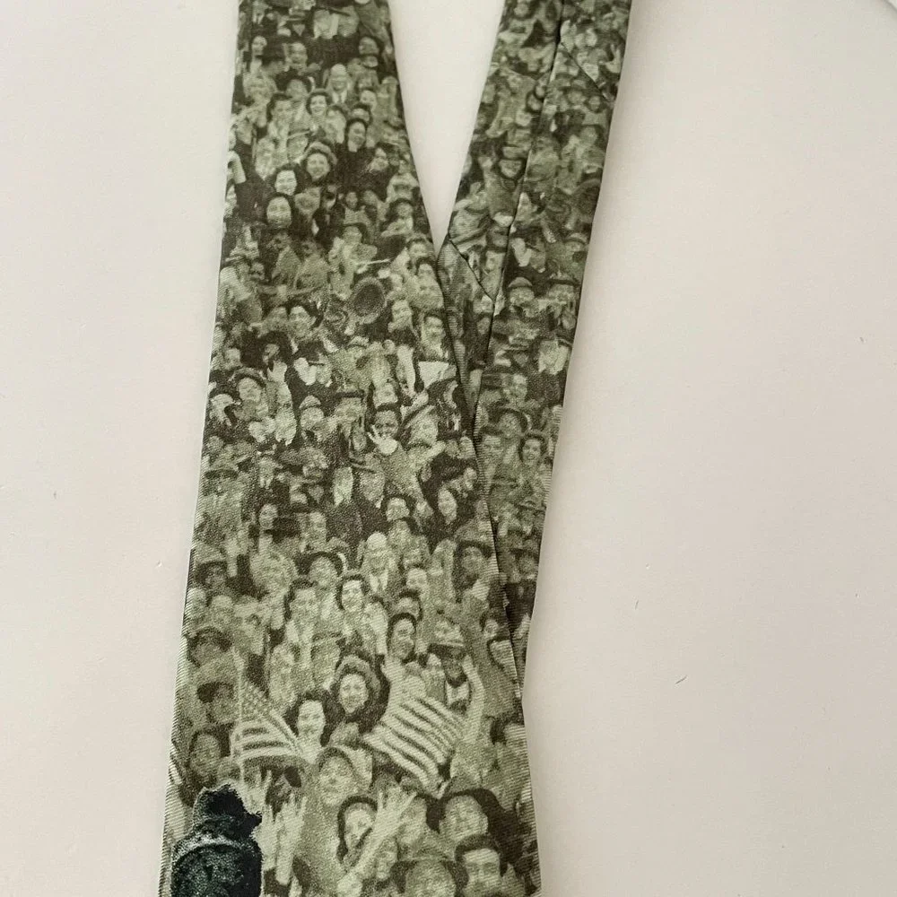 4/$25 Eagles Wings Tie Patriotic Bald Eagle Flag 100% Silk Inspirational Necktie